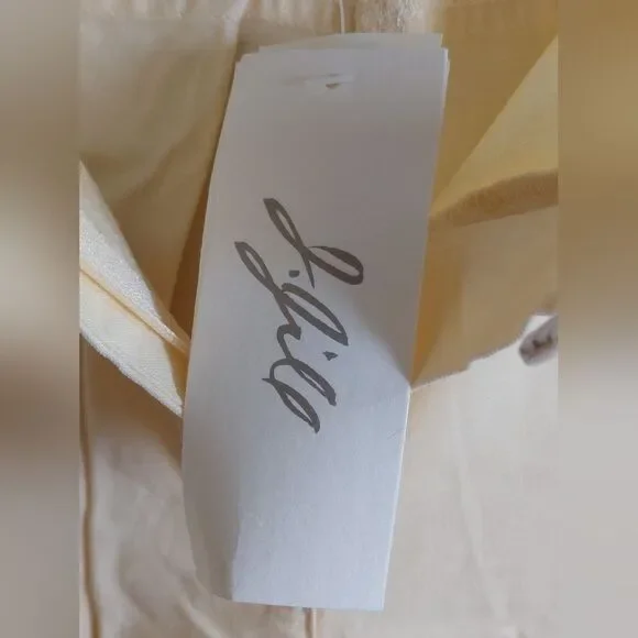 J. JILL pale yellow crop cotton pants genuine fit at Waist Size 8 NWT - Picture 4 of 8